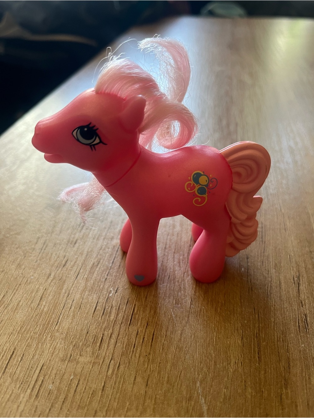 My Little Pony Pink Mini Pony with Light Pink Mane and Blue Flank Art